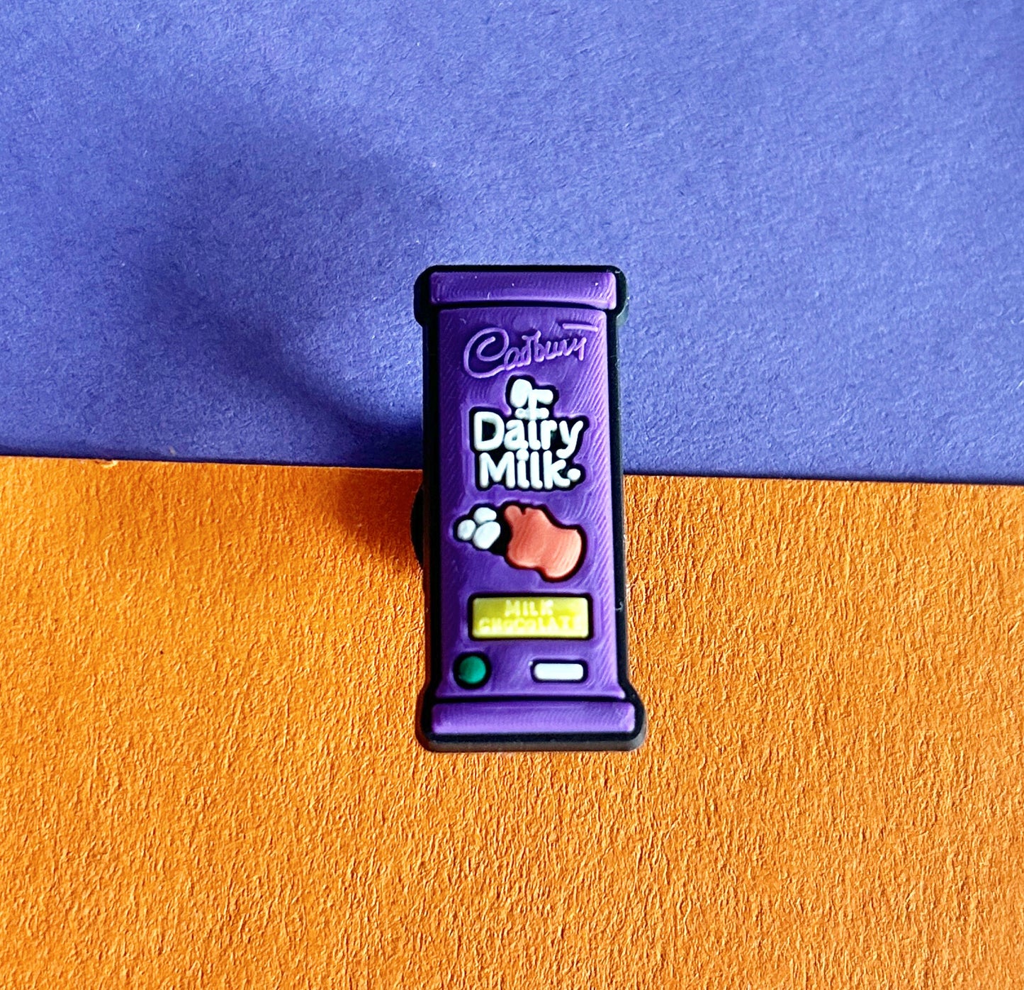 Dairy Milk chocolate bar shoe charm.