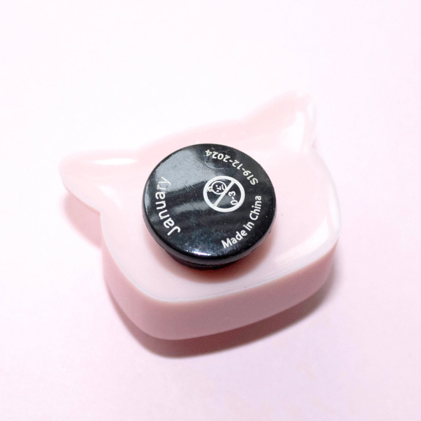 Pink 3D Cute Pig Face. Premium croc like shoe charm. Back of charm.