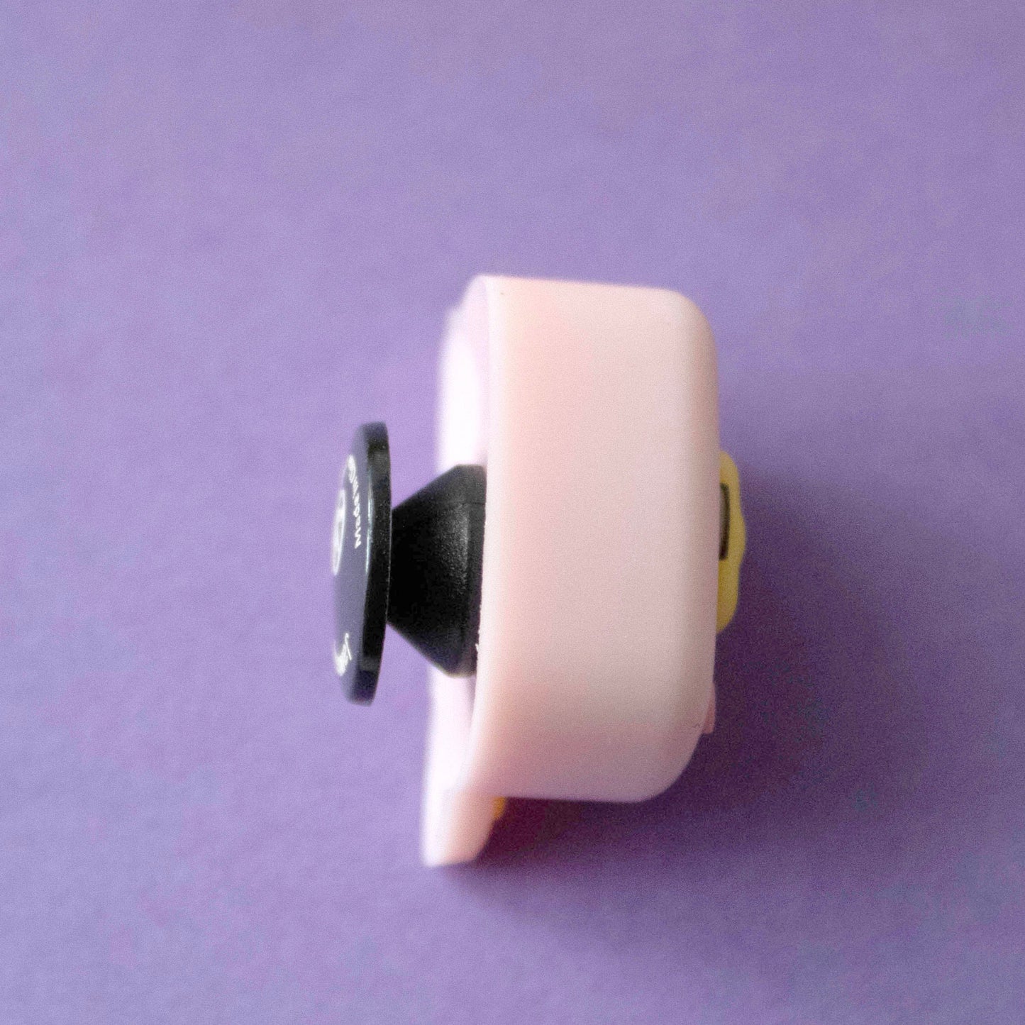 Pink 3D Cute Pig Face. Premium croc like shoe charm. Side view for thickness.