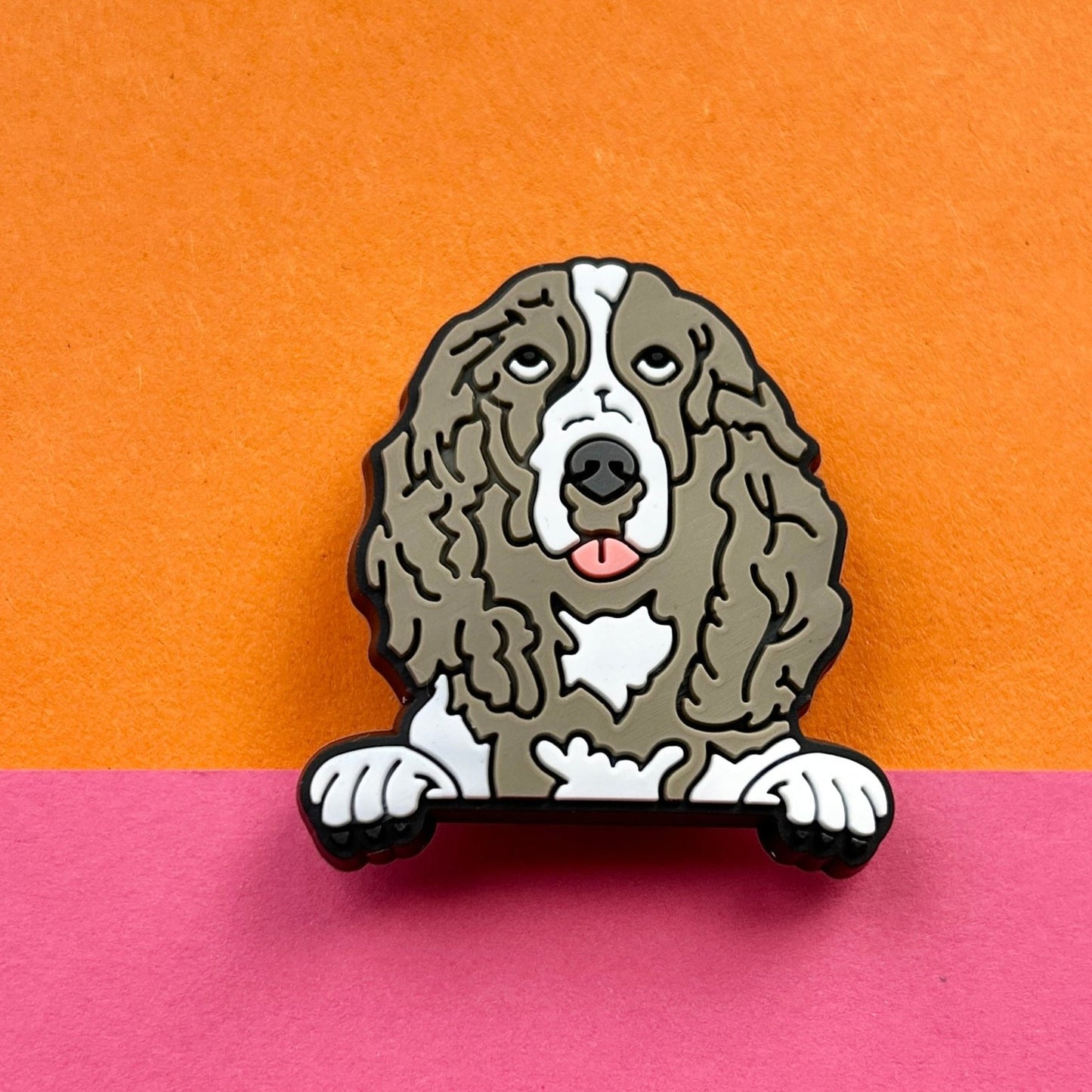 Springer spaniel dog croc charm.