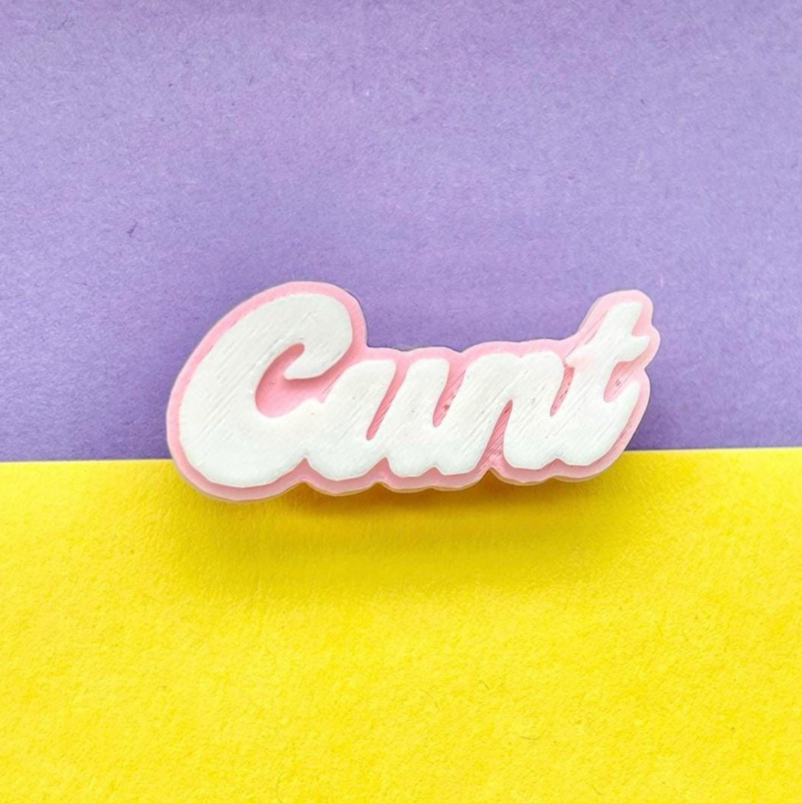 Cunt swear word custom made croc charm.