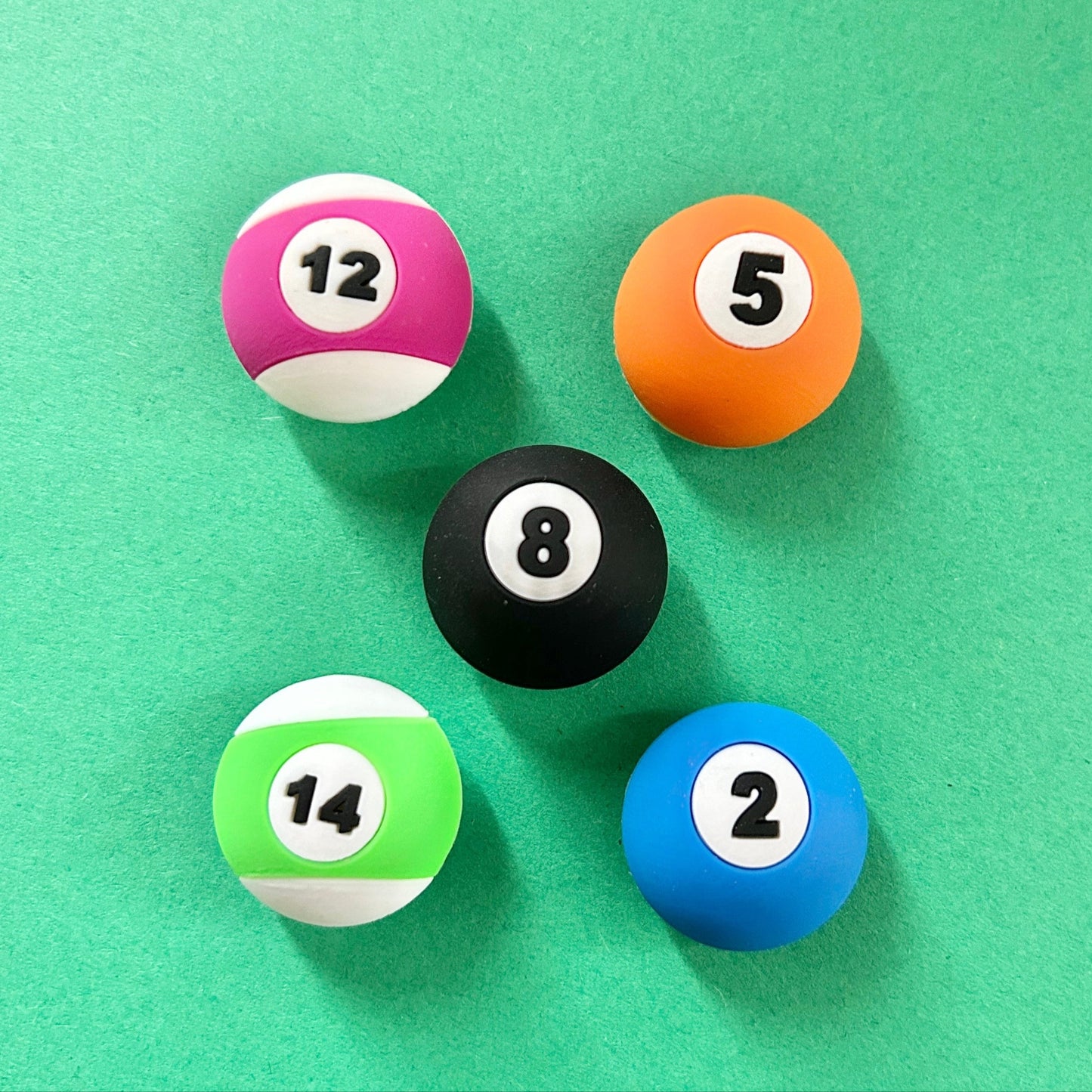 Spots and Stripes 3D Pool Balls. Multicolours.