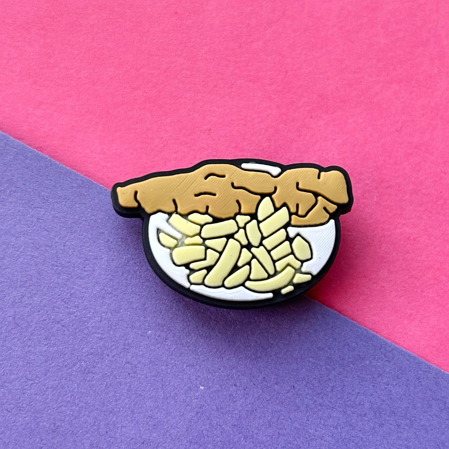 UK fave fish and chips croc shoe charm.