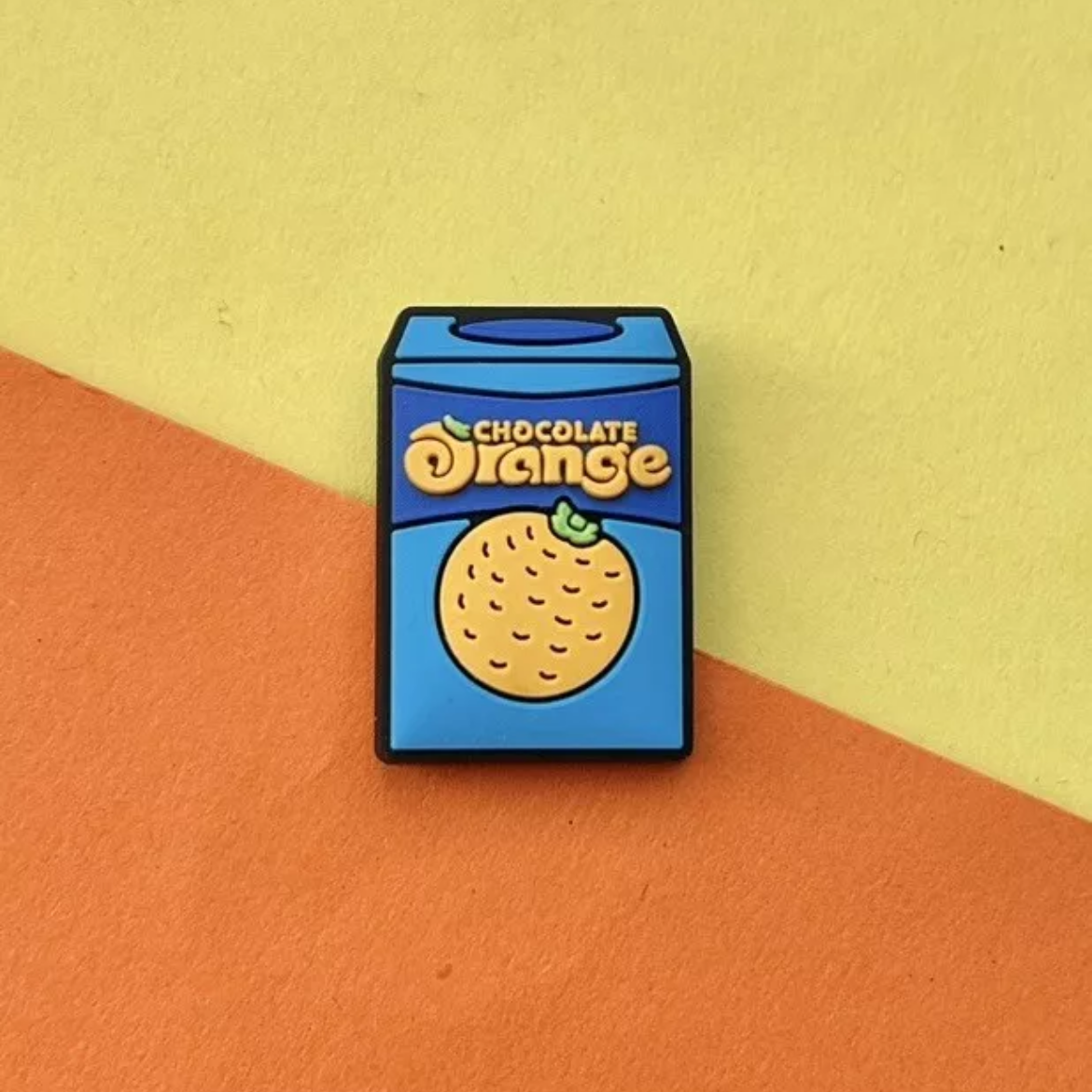 Chocolate Orange croc like shoe charm.