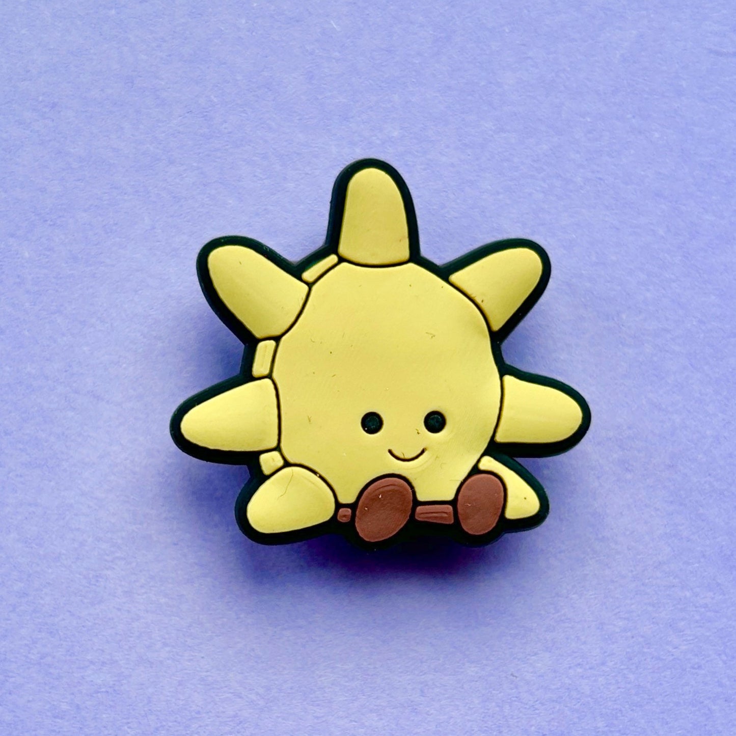 Sun croc like shoe charm.