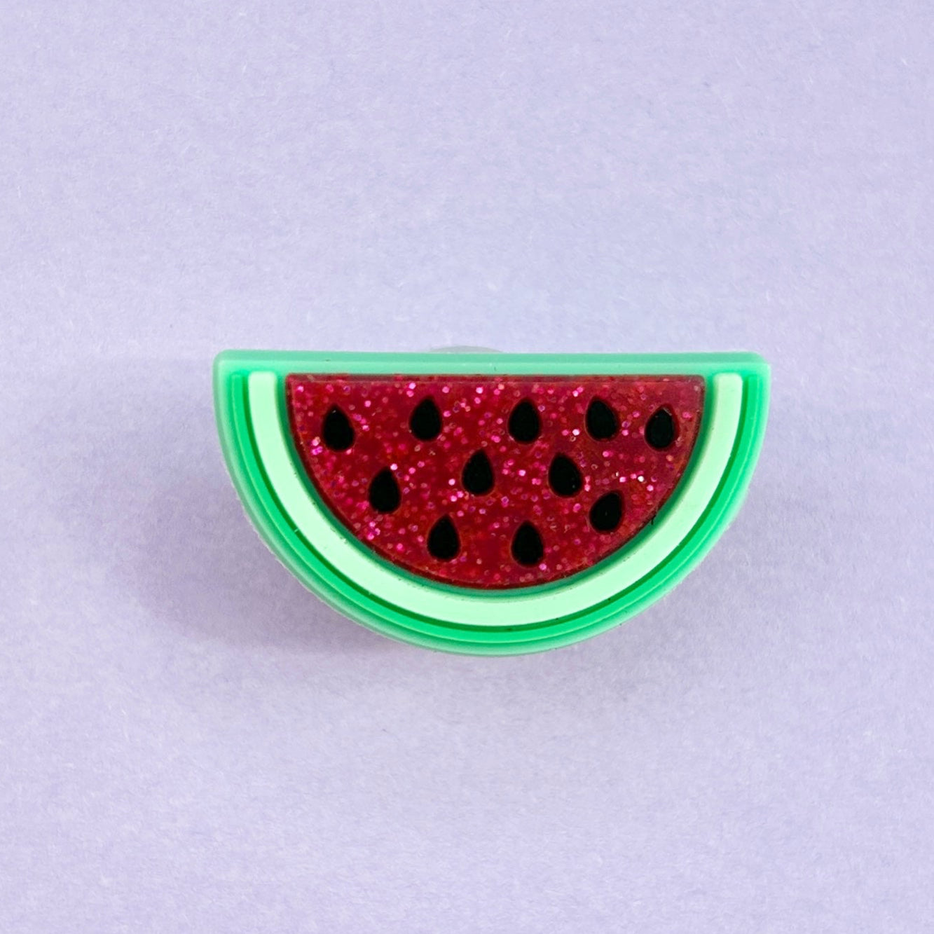 Glitter Watermelon croc shoe charm.