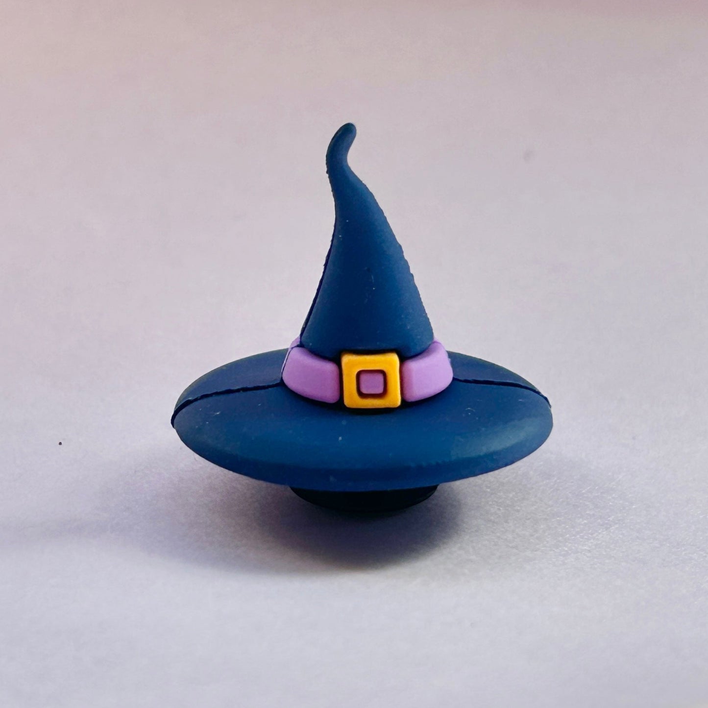 3D Witch Hat croc shoe charm. Purple.