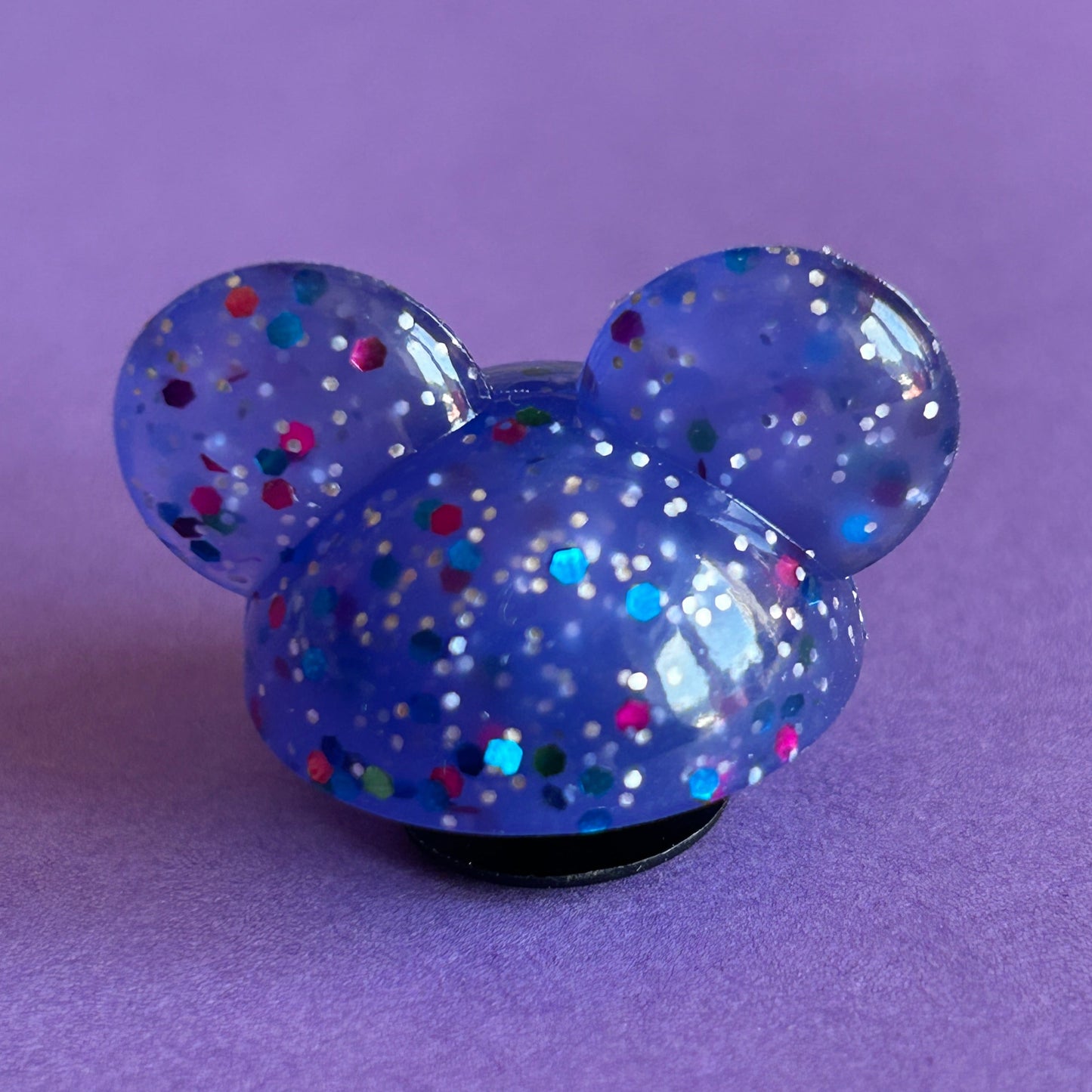 3D Glitter Mouse Ears Croc shoe charm