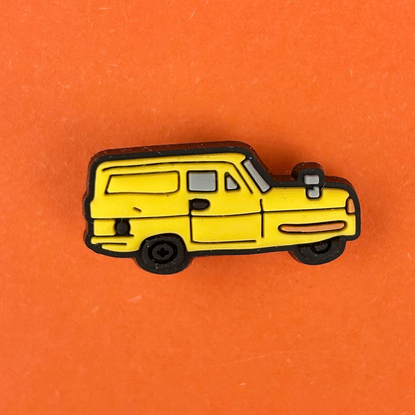 80s Sitcom charms. Yellow Robin Reliant car. Croc like shoe charm.