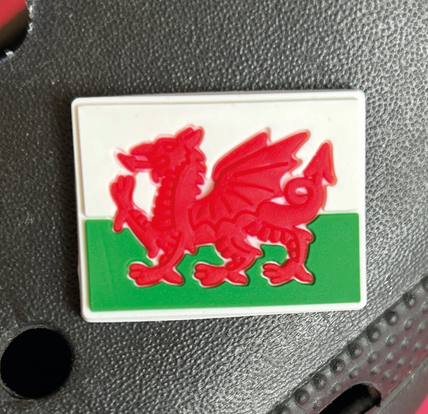 Welsh Flag Croc like shoe charm - Cymru