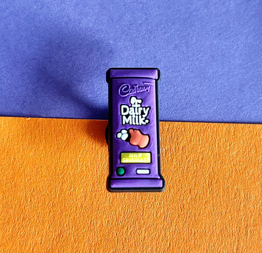 Dairy Milk chocolate bar shoe charm. 