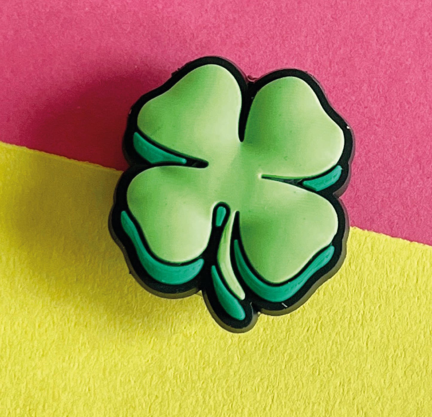 Lucky Four Leaf Clover Croc Like Shoe Charm