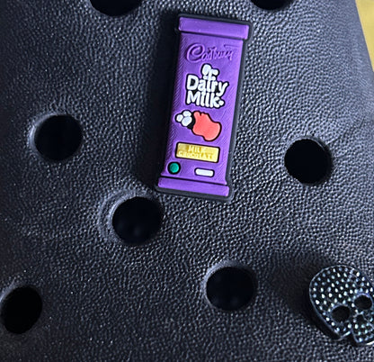 Dairy Milk chocolate bar shoe charm. 