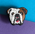 English bulldog croc like shoe charm decoration. Dog.