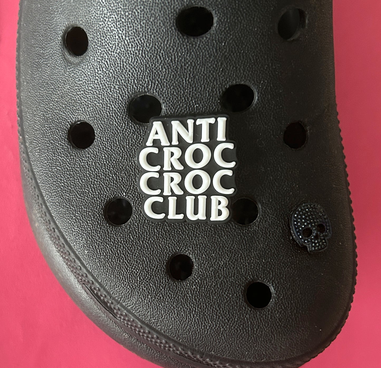 anti croc croc club shoe charm. 