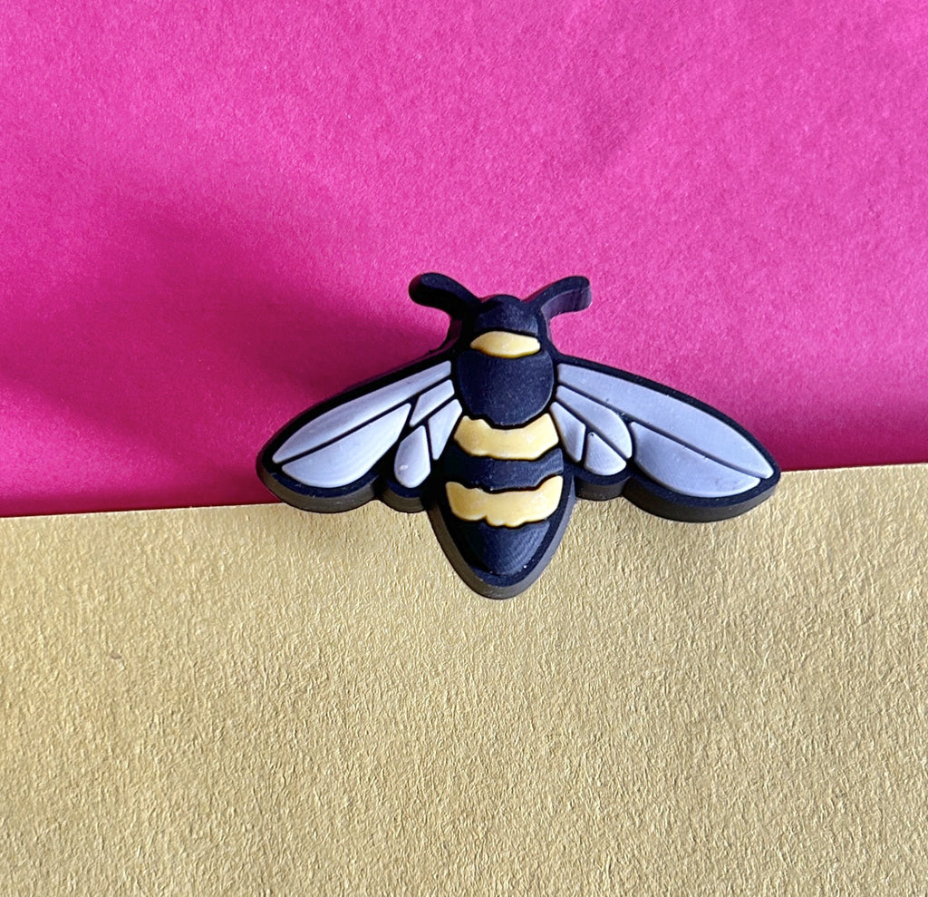 Bee croc shoe charm.