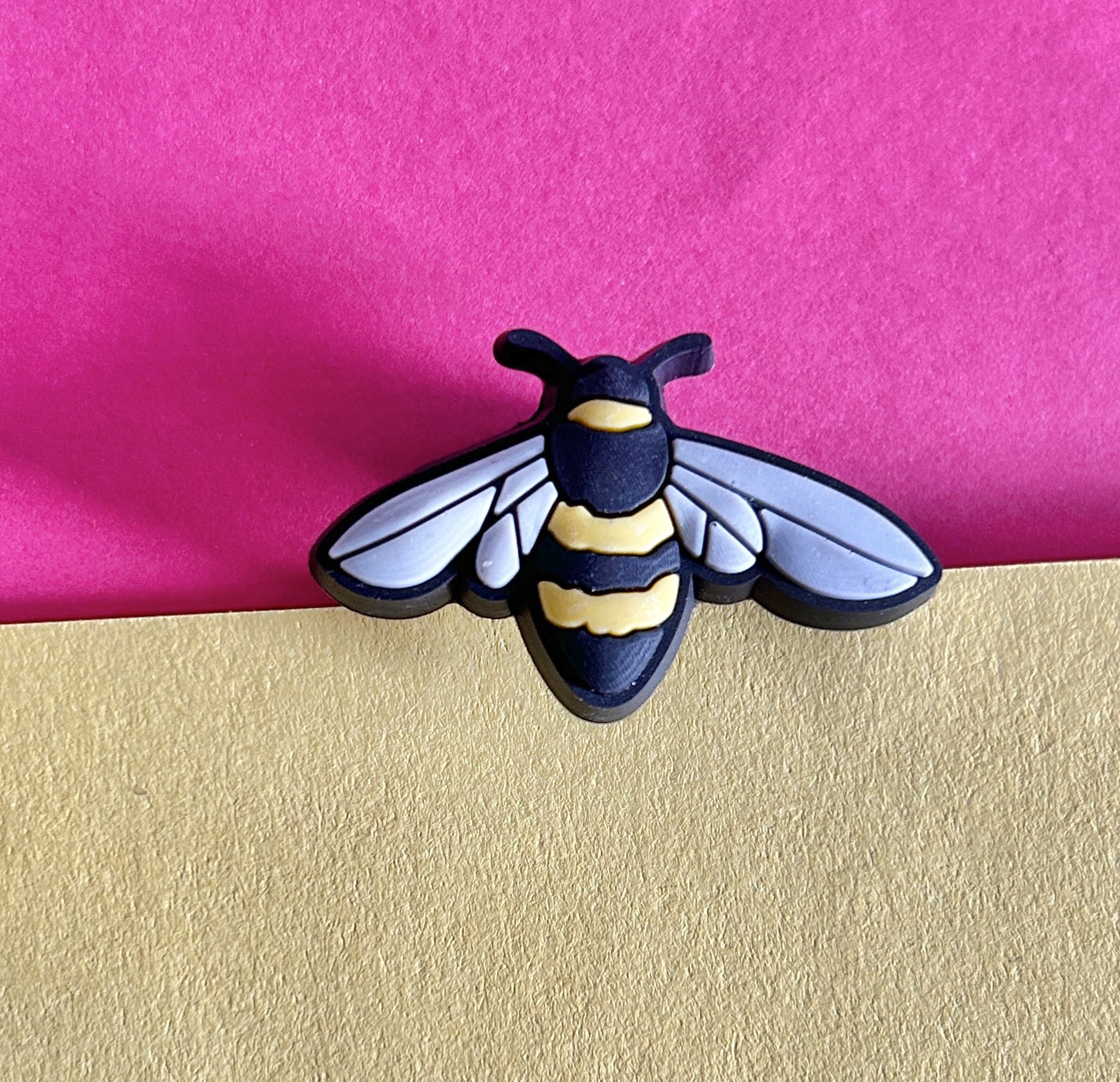 Bee croc shoe charm.