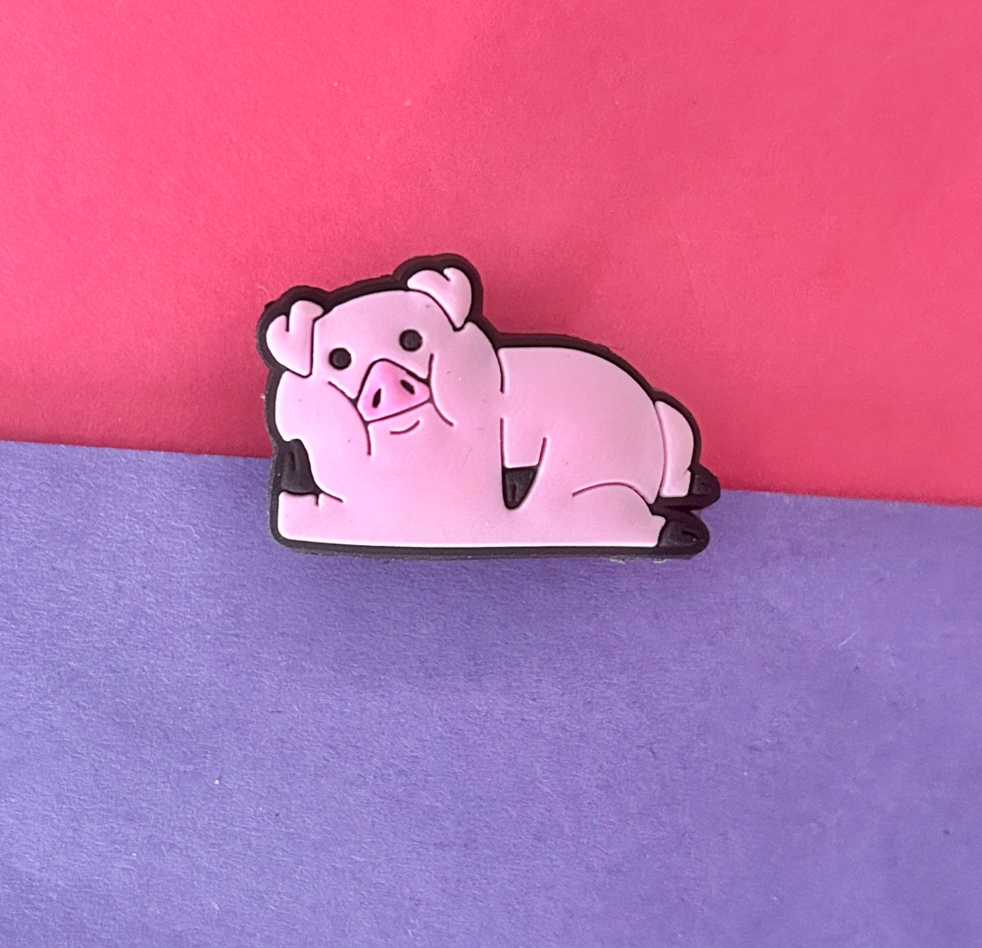 Posing sexy pig croc charm. 