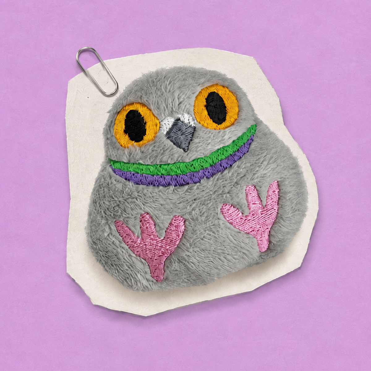 Fidget Pigeon Plush Toy | Poly Bead Sensory Squishy (7cm)