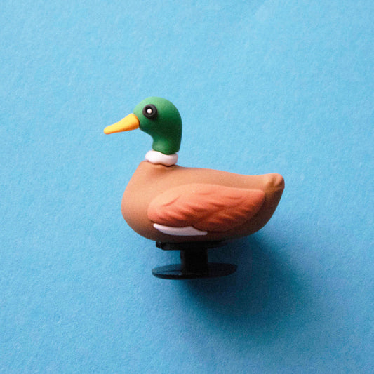 Brown and Green Duck/Mallard 3D, croc like shoe charm. 