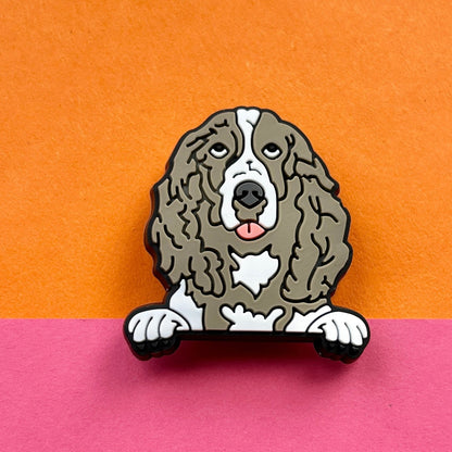 Springer spaniel dog croc charm. 