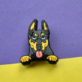 Black and Tan Doberman Dog Croc Charm.