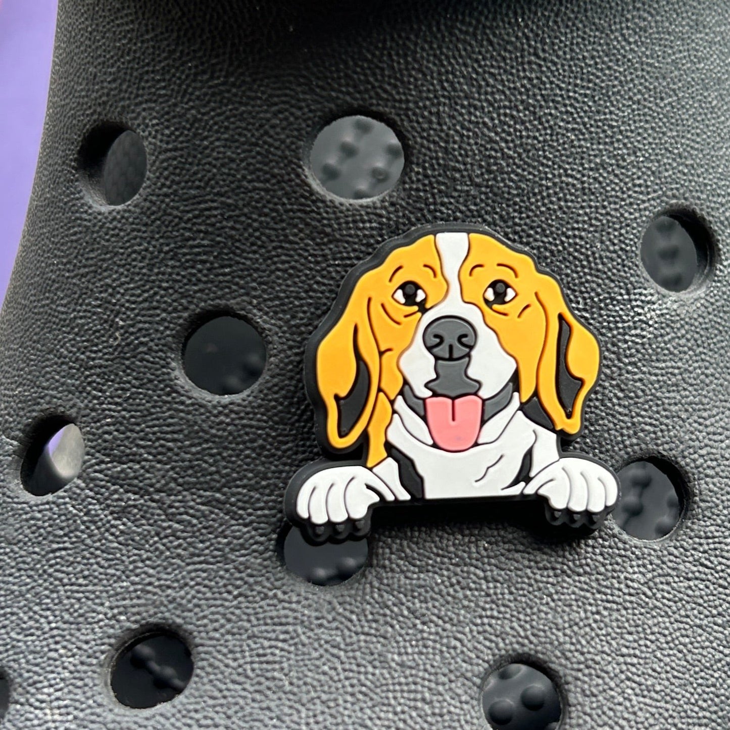 Beagle dog croc shoe charm.