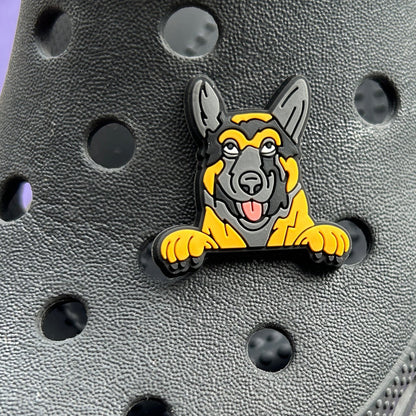 German Shepherd Dog Croc Charm.