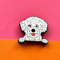 Bichon Frisé dog croc charm. 