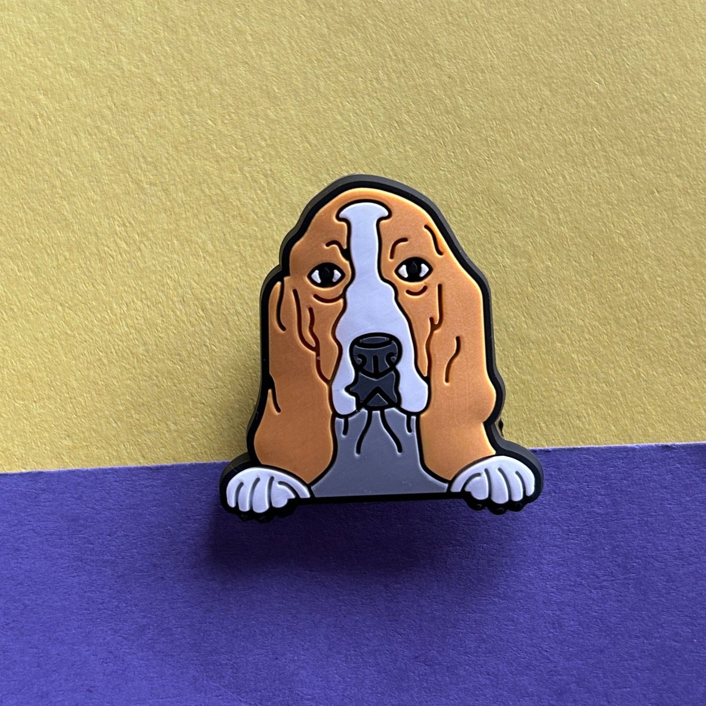 Bassett Hound Dog croc charm. 