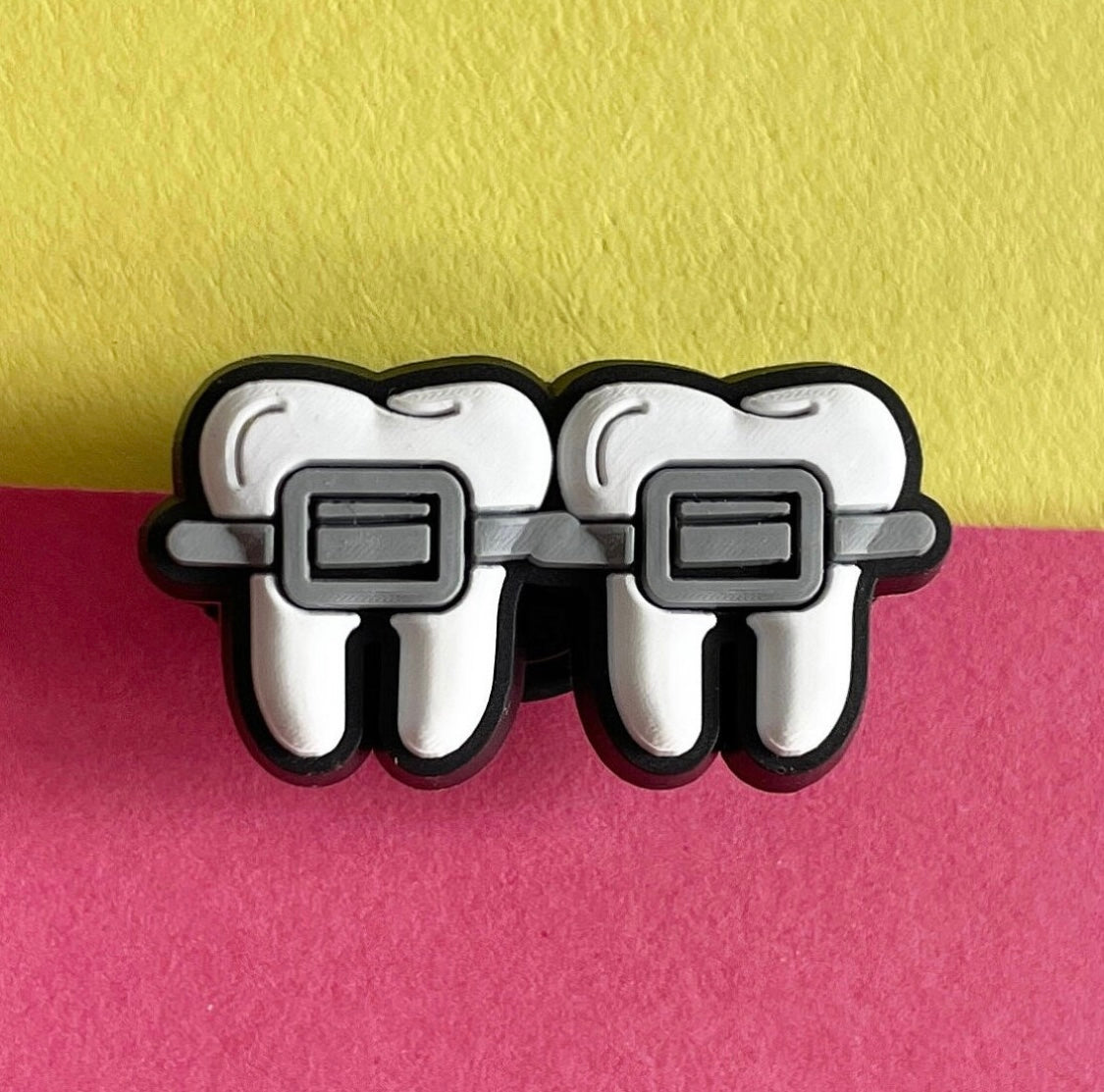 Teeth and Braces Shoe Charm.