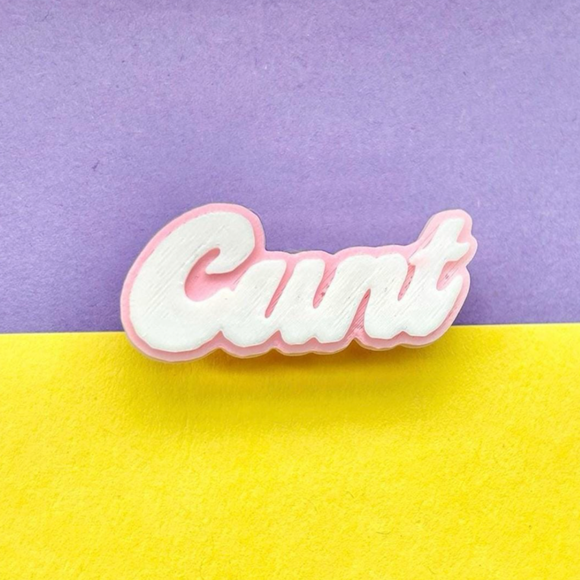 Cunt swear word custom made croc charm. 