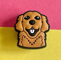 Golden Retriever Dog croc like Shoe Charm decoration.