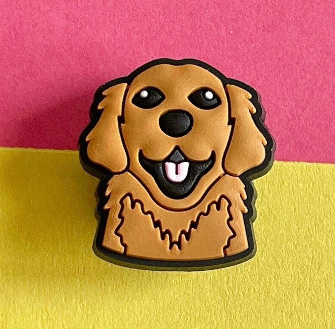 Golden Retriever Dog croc like Shoe Charm decoration.