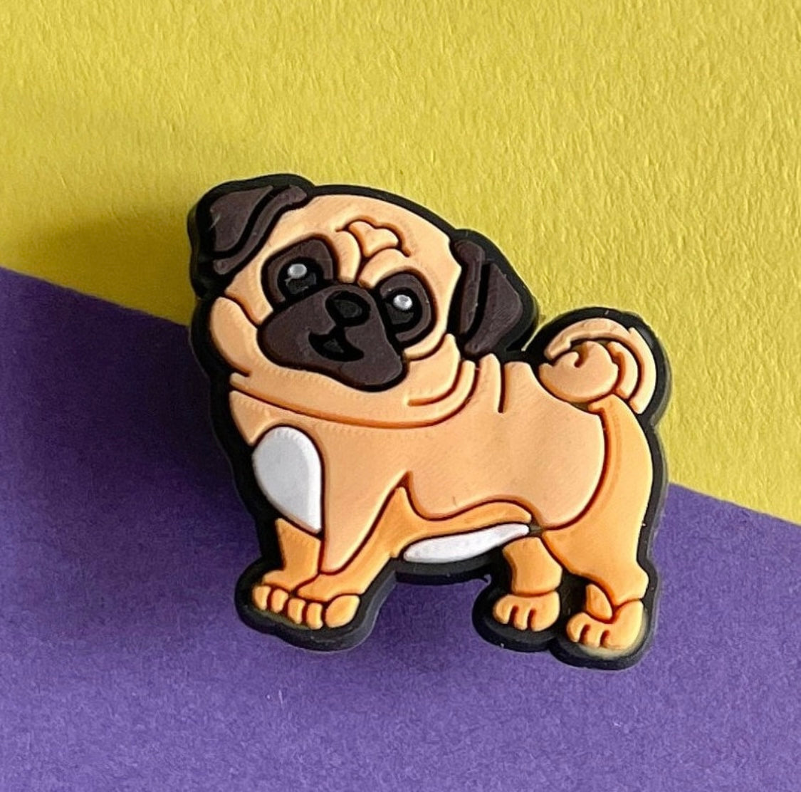 Pug Dog Shoe Charm.