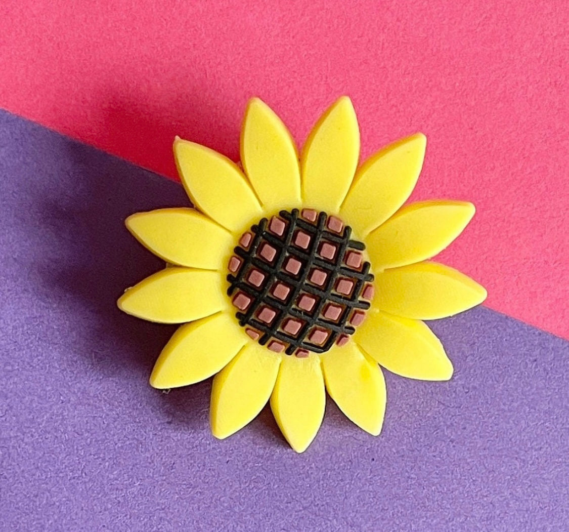 Sunflower Shoe Charm.