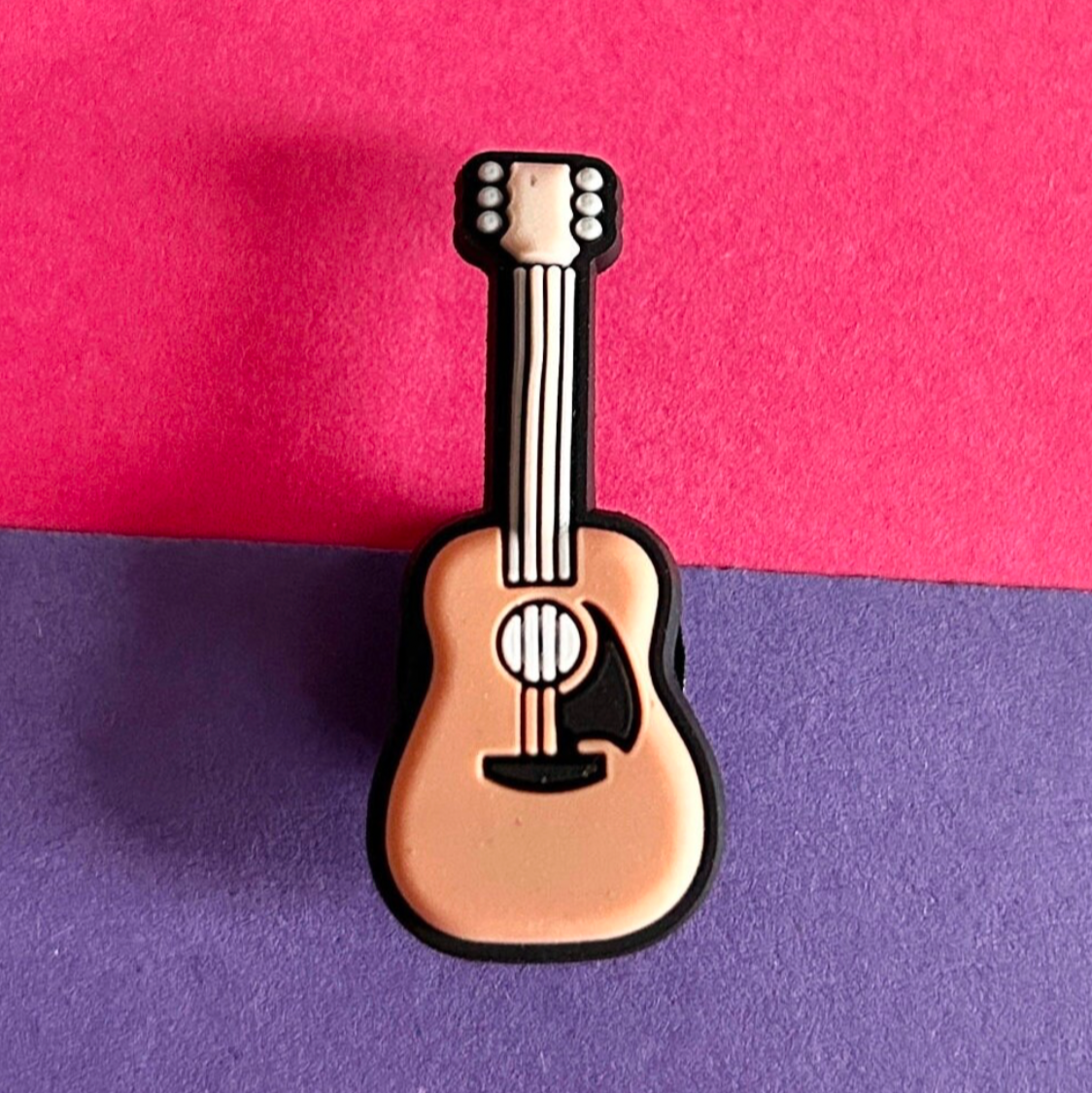 Acoustic Guitar croc like shoe charm.