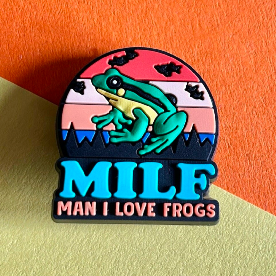 Funny MILF croc like shoe charm.