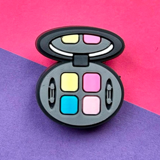 Eyeshadow Compact croc like shoe charm.