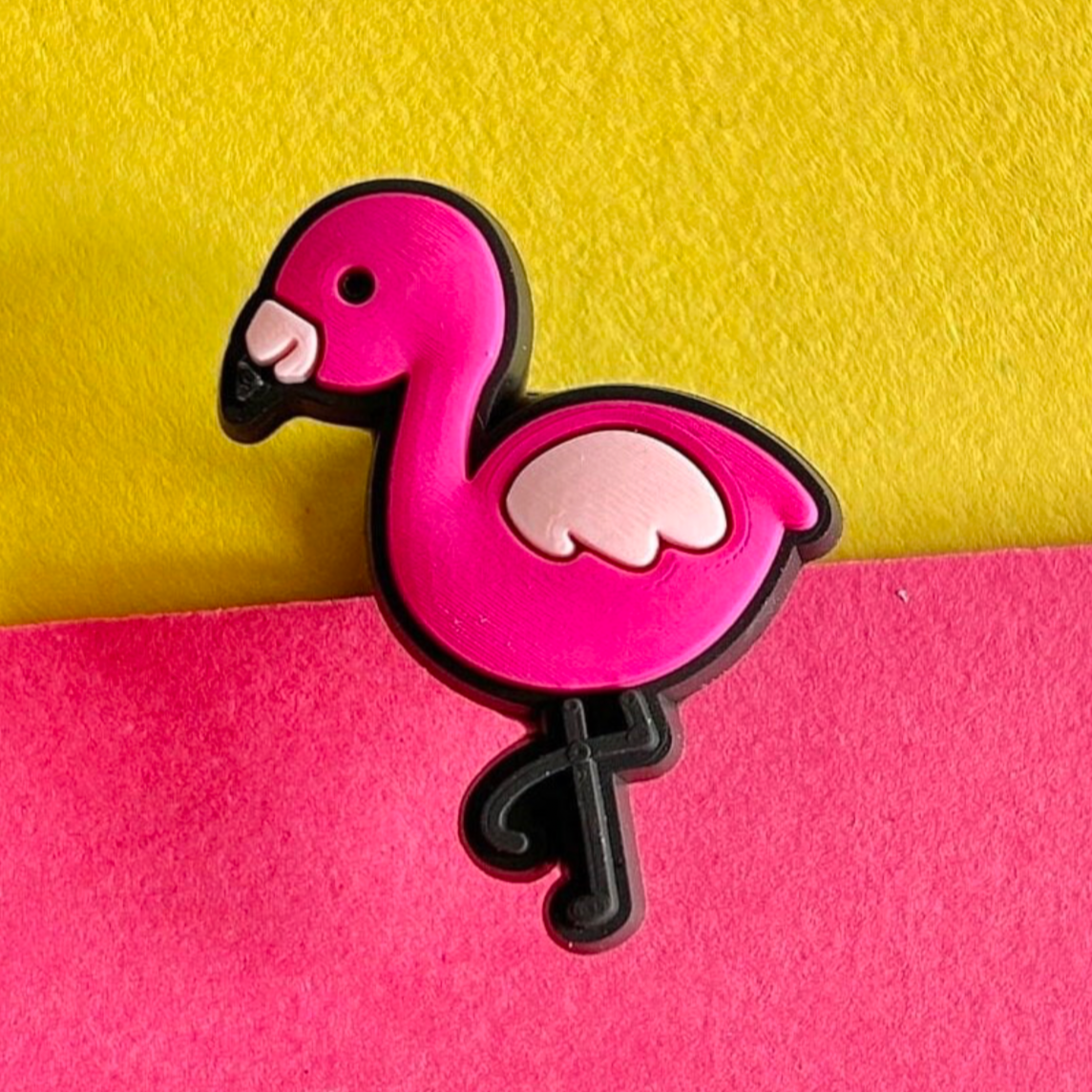 Pink Flamingo Bird croc like shoe charm.