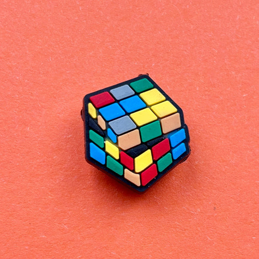 Retro Puzzle Cube croc like shoe charm.