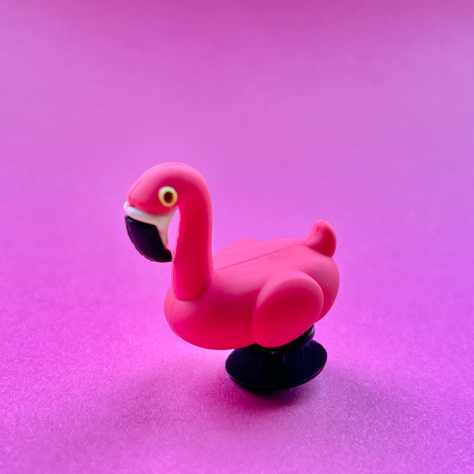 3D Flamingo bird croc like shoe charm.