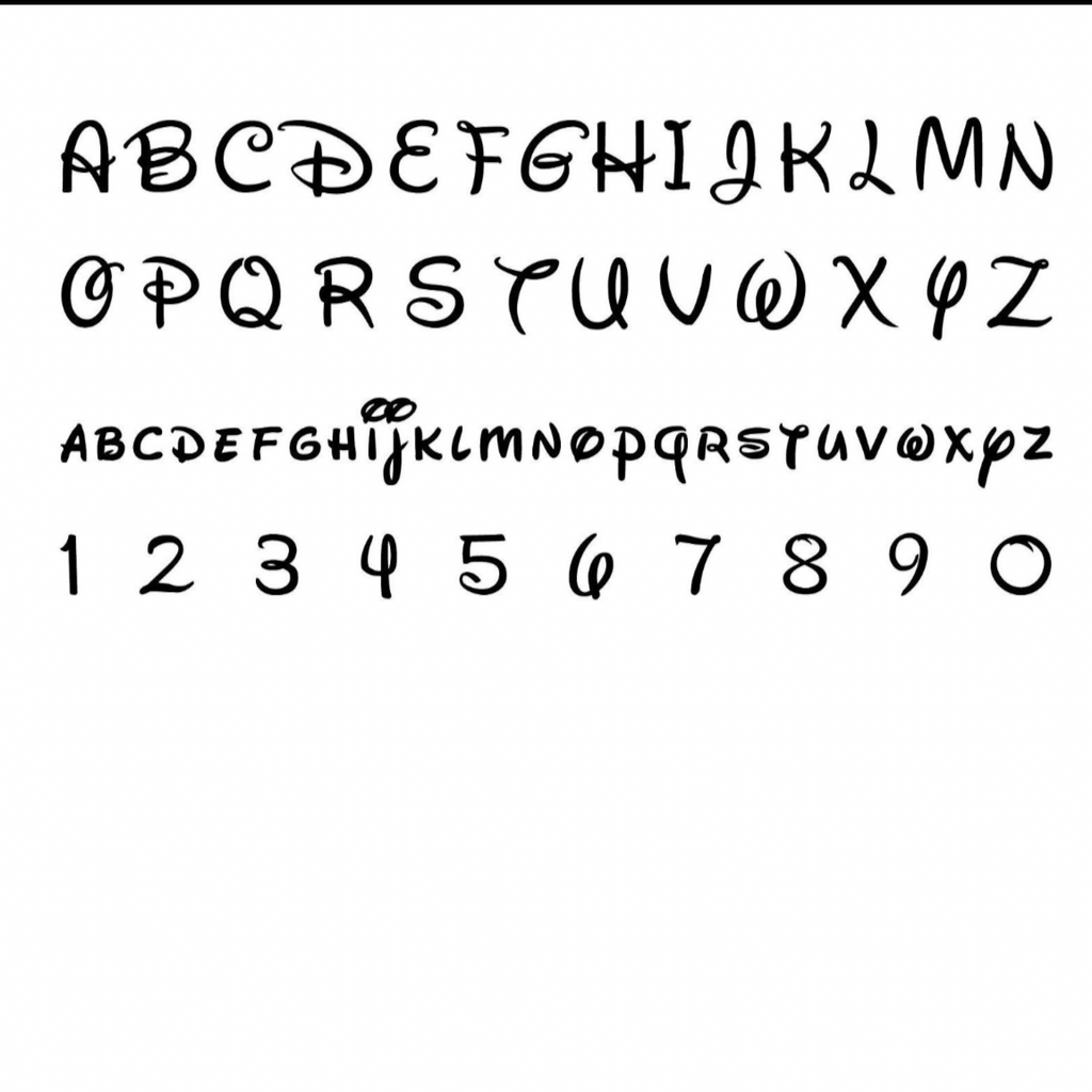 Font example. 