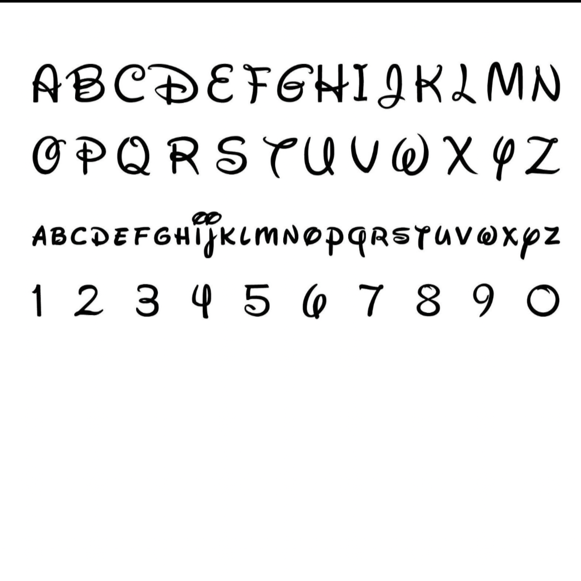 Font example. 