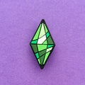 Green Plumbob croc shoe charm.