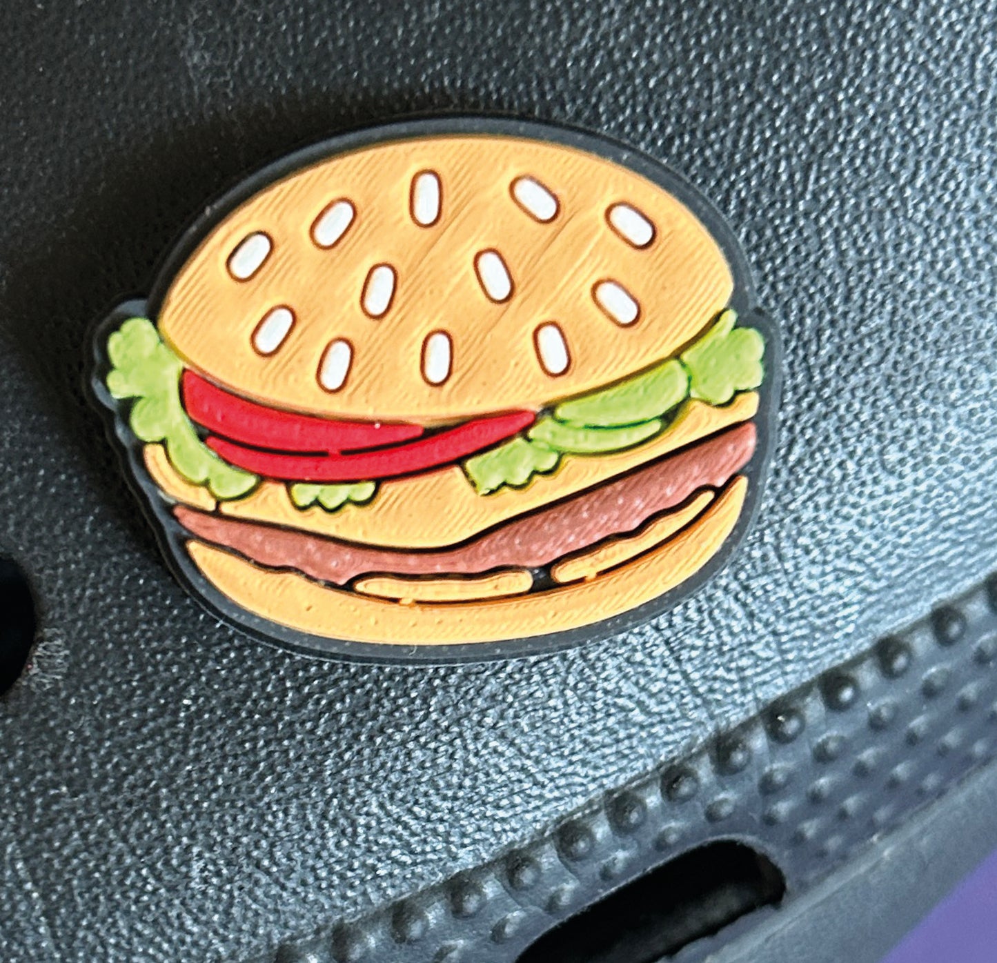 Burger Croc Like Shoe Charm - Food