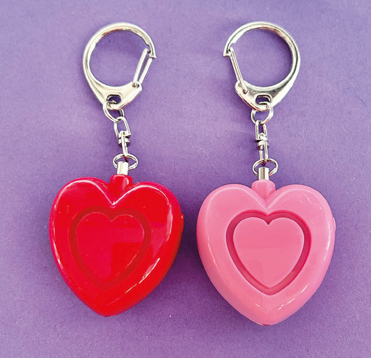 Heart Personal Alarm Keyring and Torch