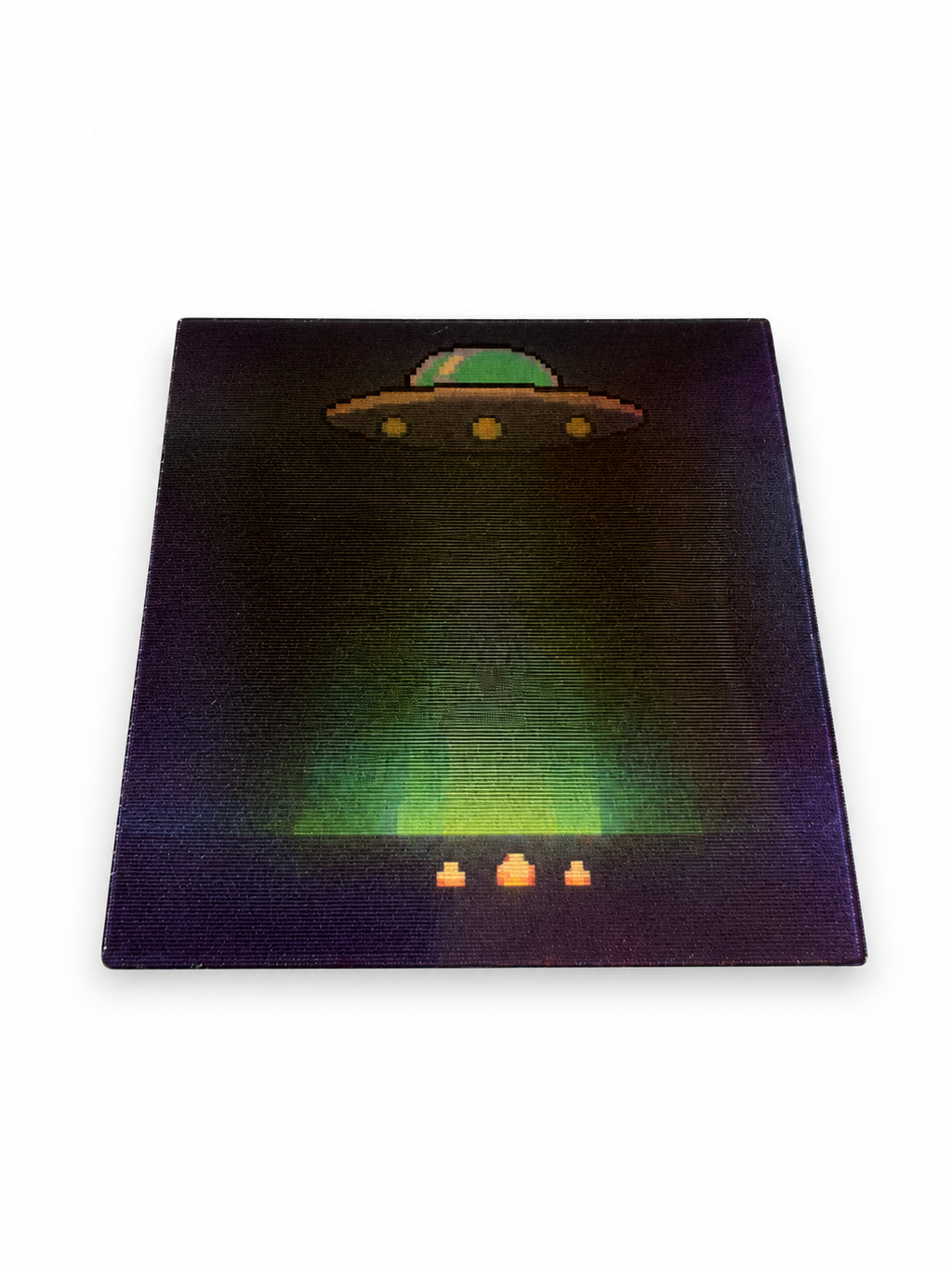 UFO Pigeon Lenticular Sticker – Animated Alien Abduction