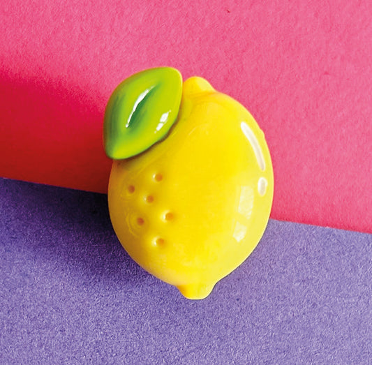 Lemon fruit croc like 3D resin shoe charm. Shoe decoration. 