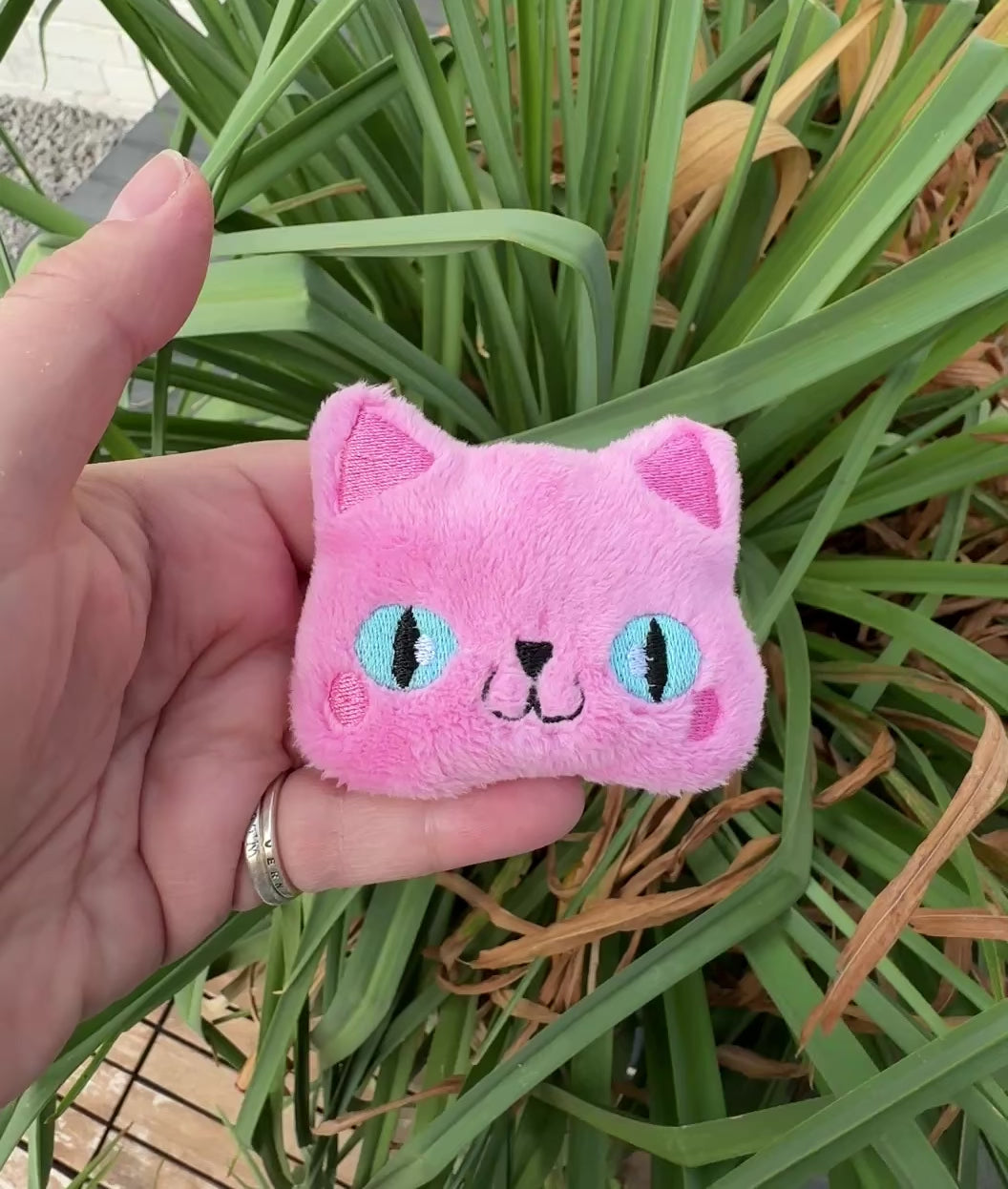 Fidget Cat Sensory Toy,  Handmade Bean Bag Kitty, Desk Buddy